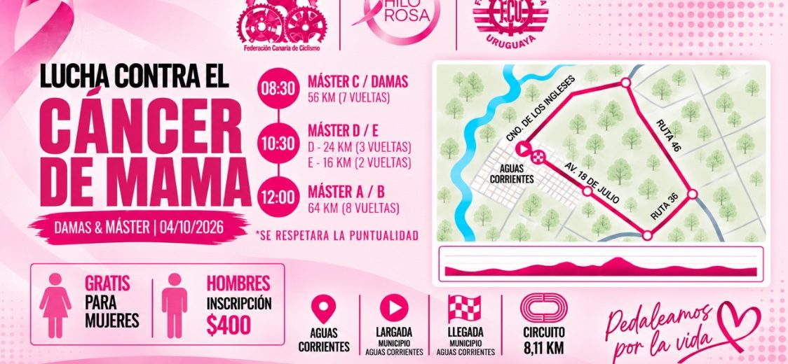 Carrera solidaria contra el cáncer de mama en Aguas Corrientes